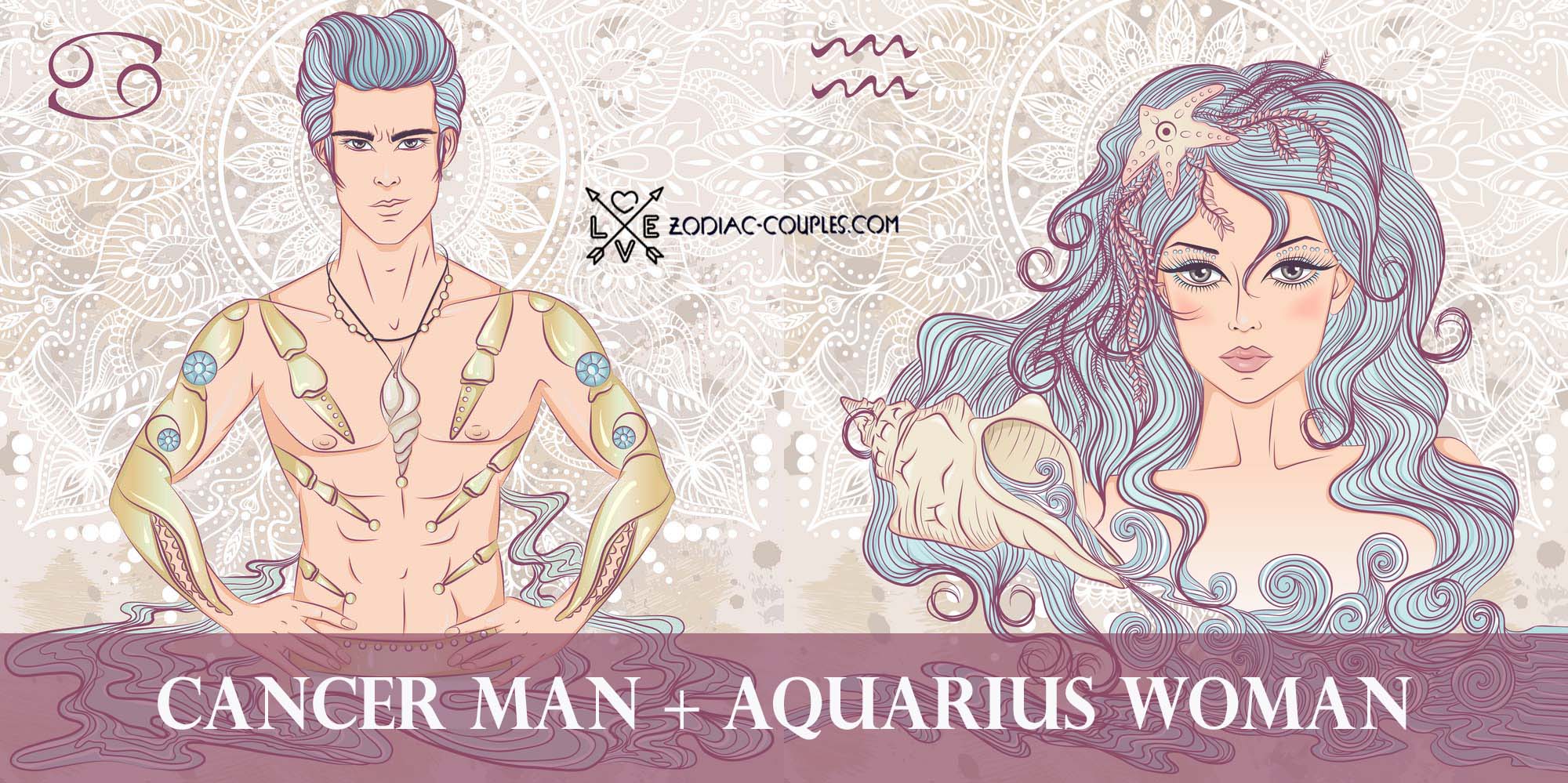 Cancer man aquarius woman famous couples